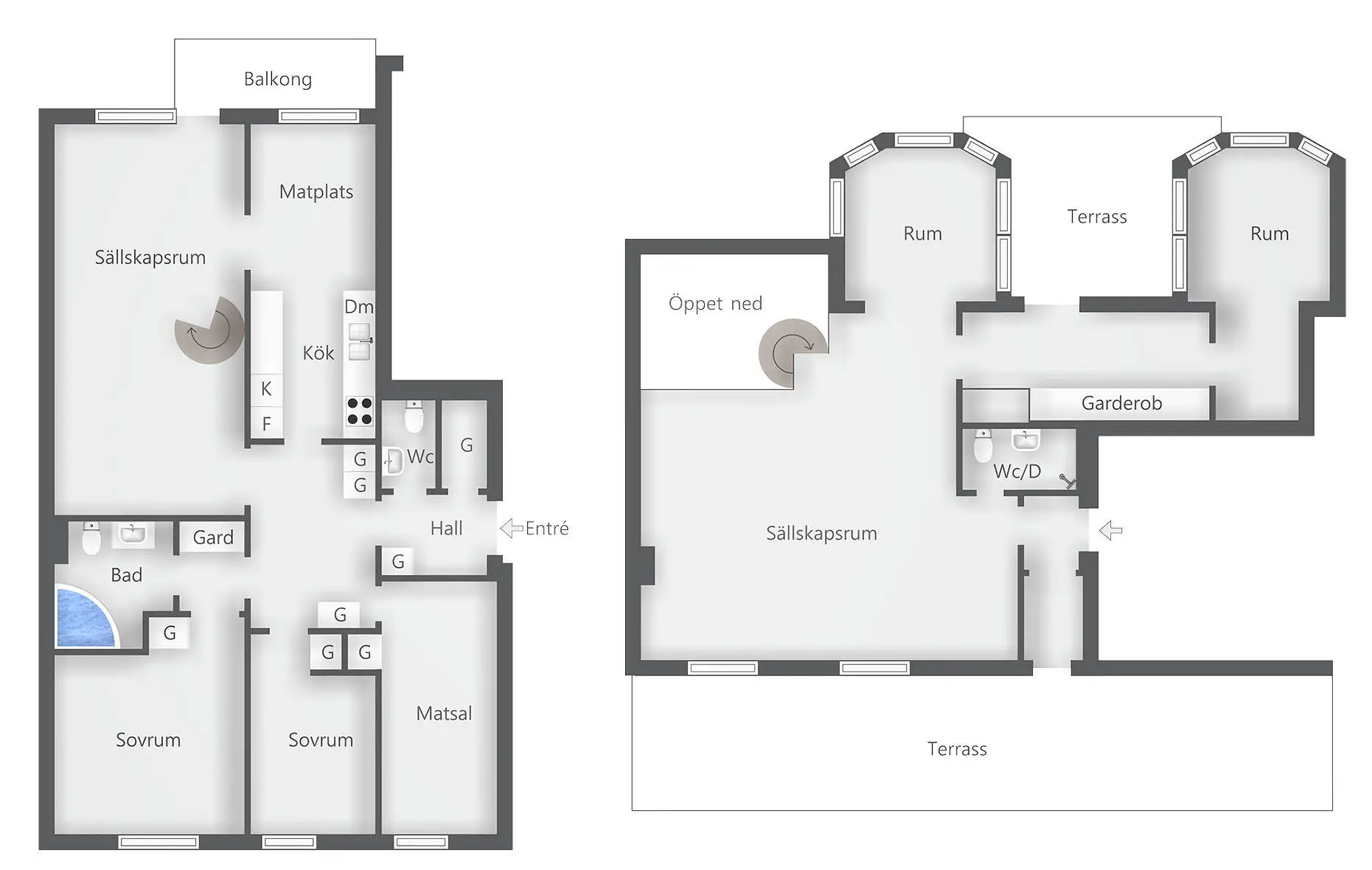 瑞典顶层复式公寓 | 露天阳台，60 年代设计风潮-19