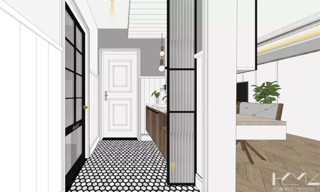 南京 124㎡现代美式混搭家居，开放式厨房、飘窗改造亮点多-62