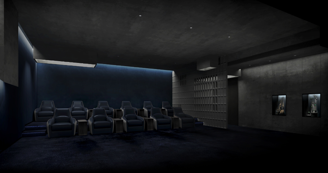 未来主义影院设计 | 多元化空间与材质的完美融合-11