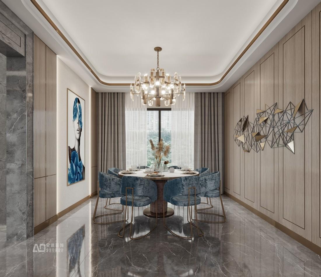 五龙山蓝山别墅轻奢空间设计-12