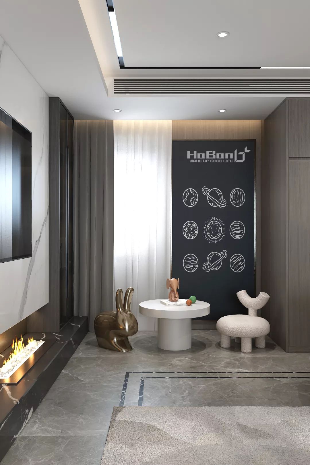 现代咖色家居,温馨舒适空间-11