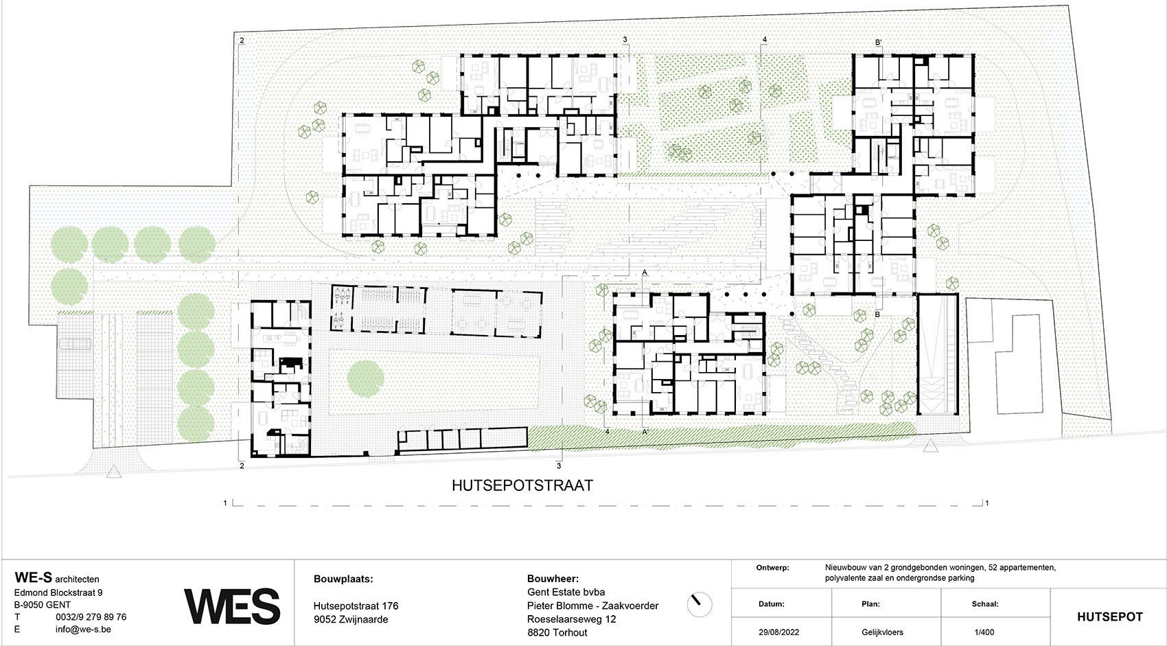 Hutsepotstraat:54 套公寓丨比利时丨WES architects-48