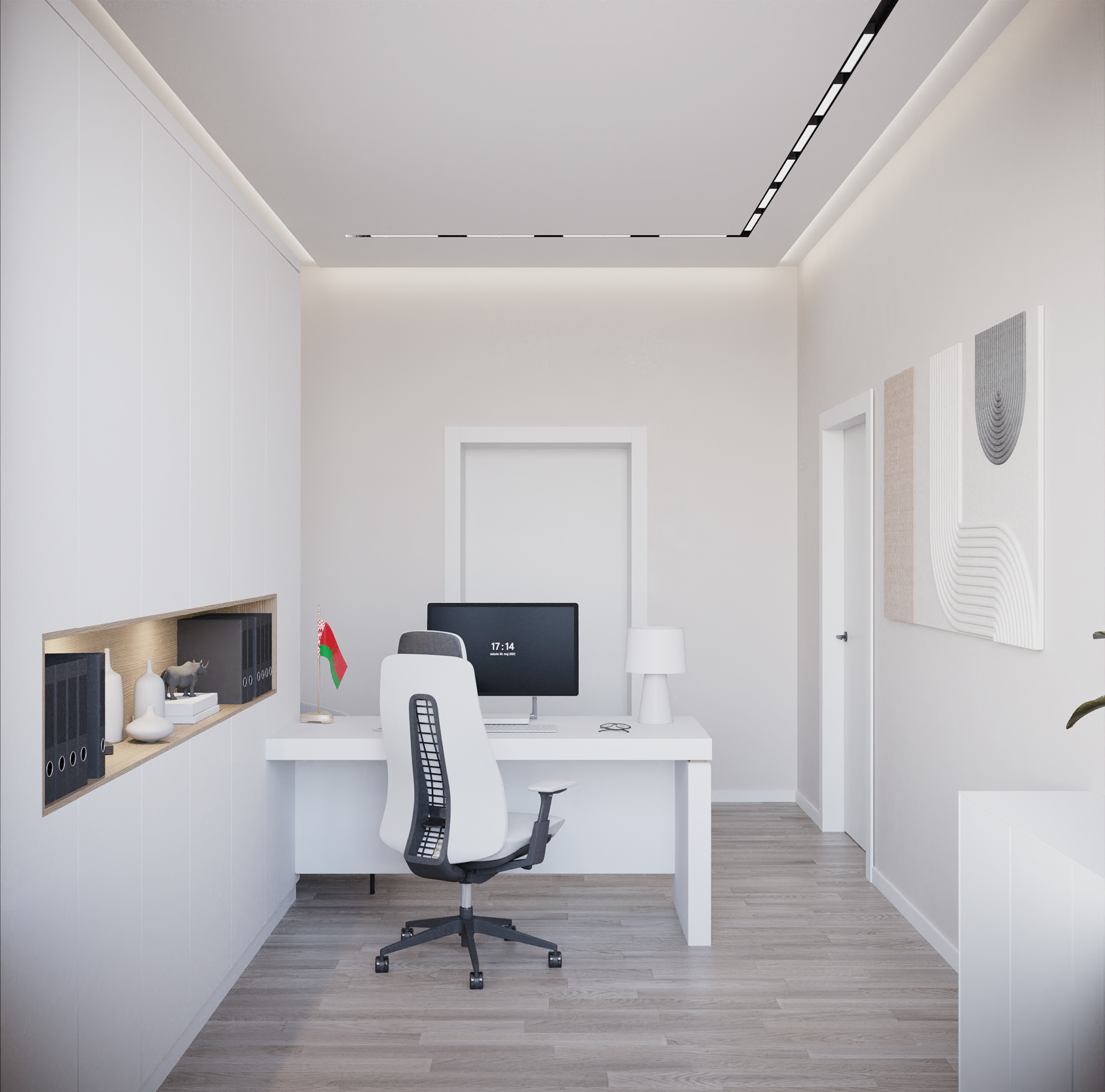 政府机构设计项目（办公室空间室内设计与3D可视化）-32