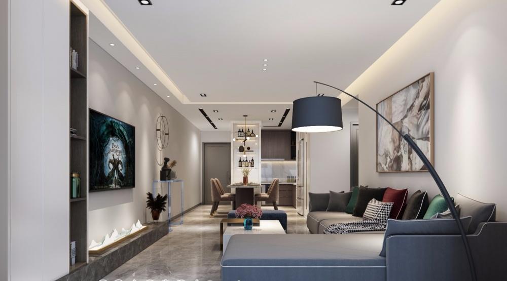 极简 94㎡光影空间 | 开放厨房、充足采光、深色木质调节-10