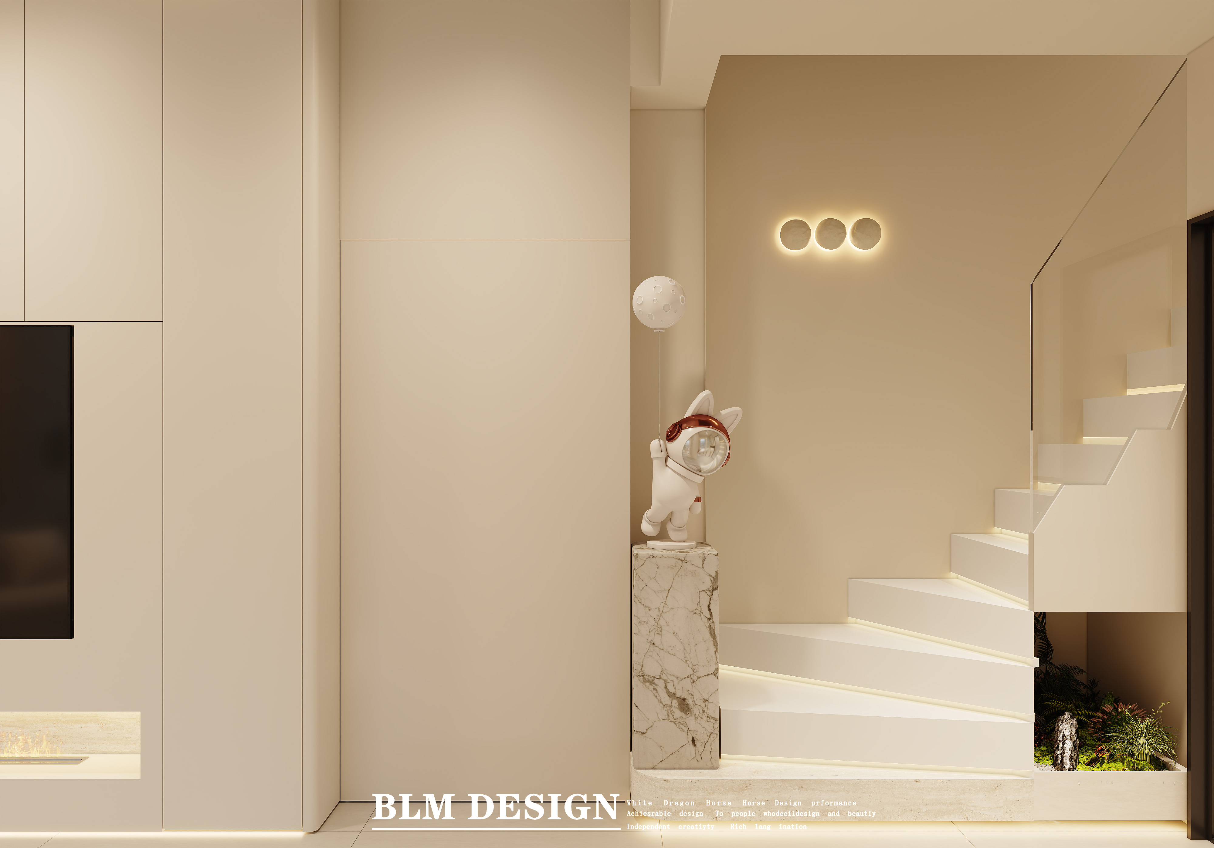 现代奶油家装效果图案例-0