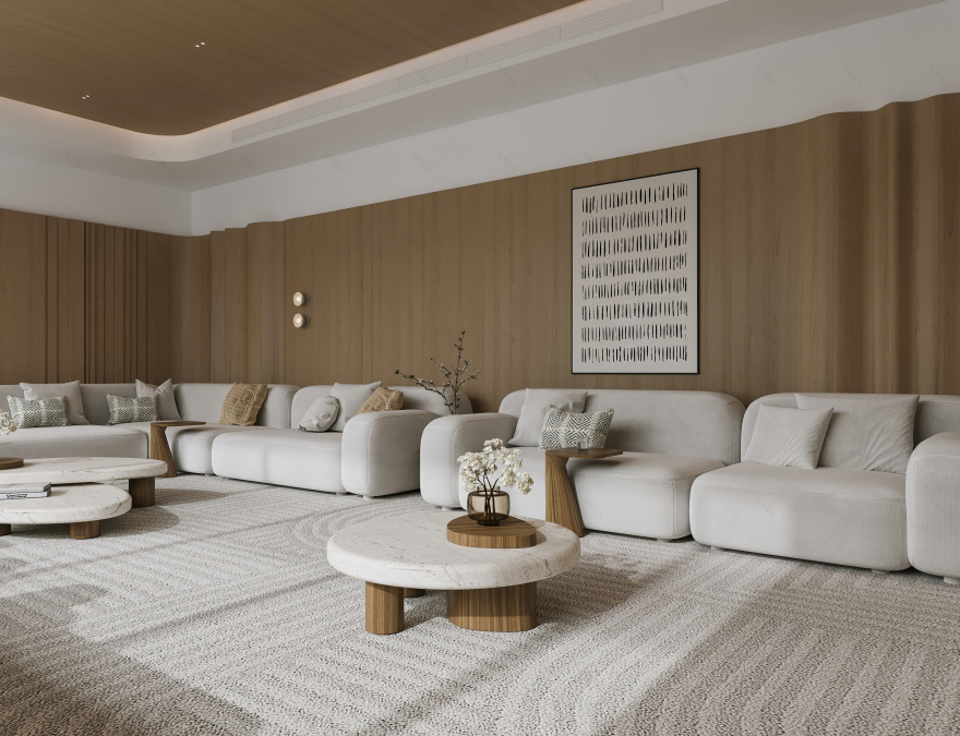 侘寂别墅
注:Wabi Sabi是源自日本美学的概念,一般译为侘寂 ,代表一种接受不完美、欣赏自然与质朴的美学理念 丨Mustafa Adel,EAVE INTERIOS-4