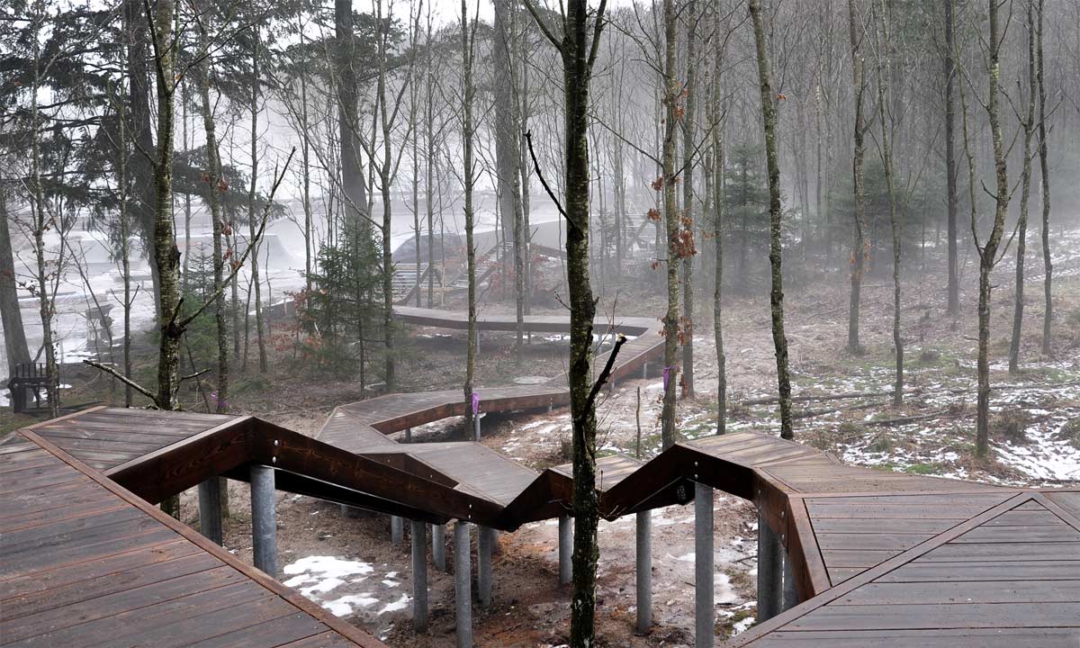 活力校园森林里的运动环丨丹麦丨VEGA landskab-28