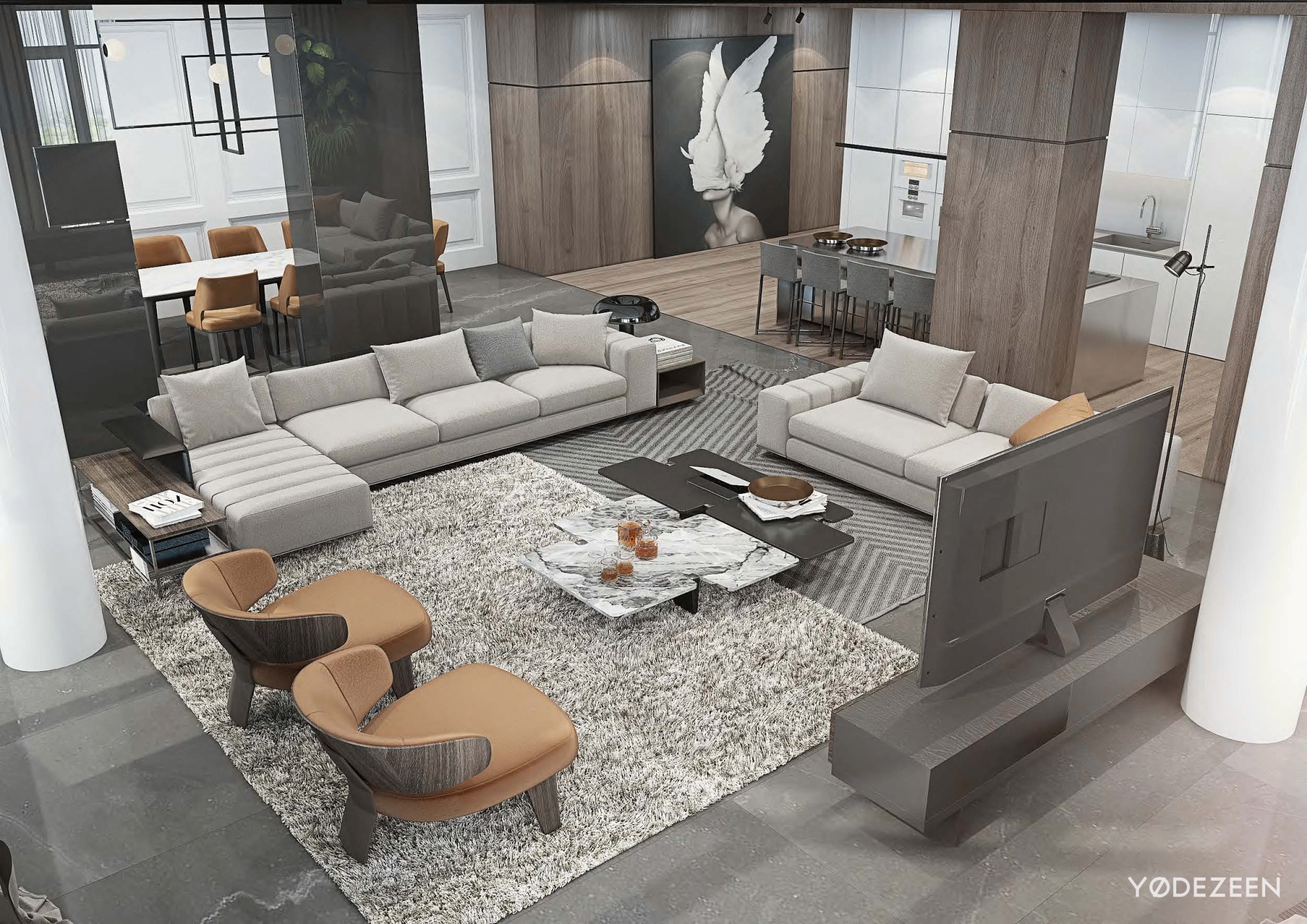 VERSATILEINTERIOR OF A SPACIOUS Yodezeen Architects-5