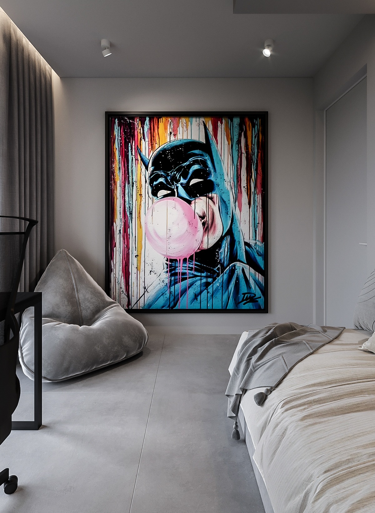 深色系别墅设计-19