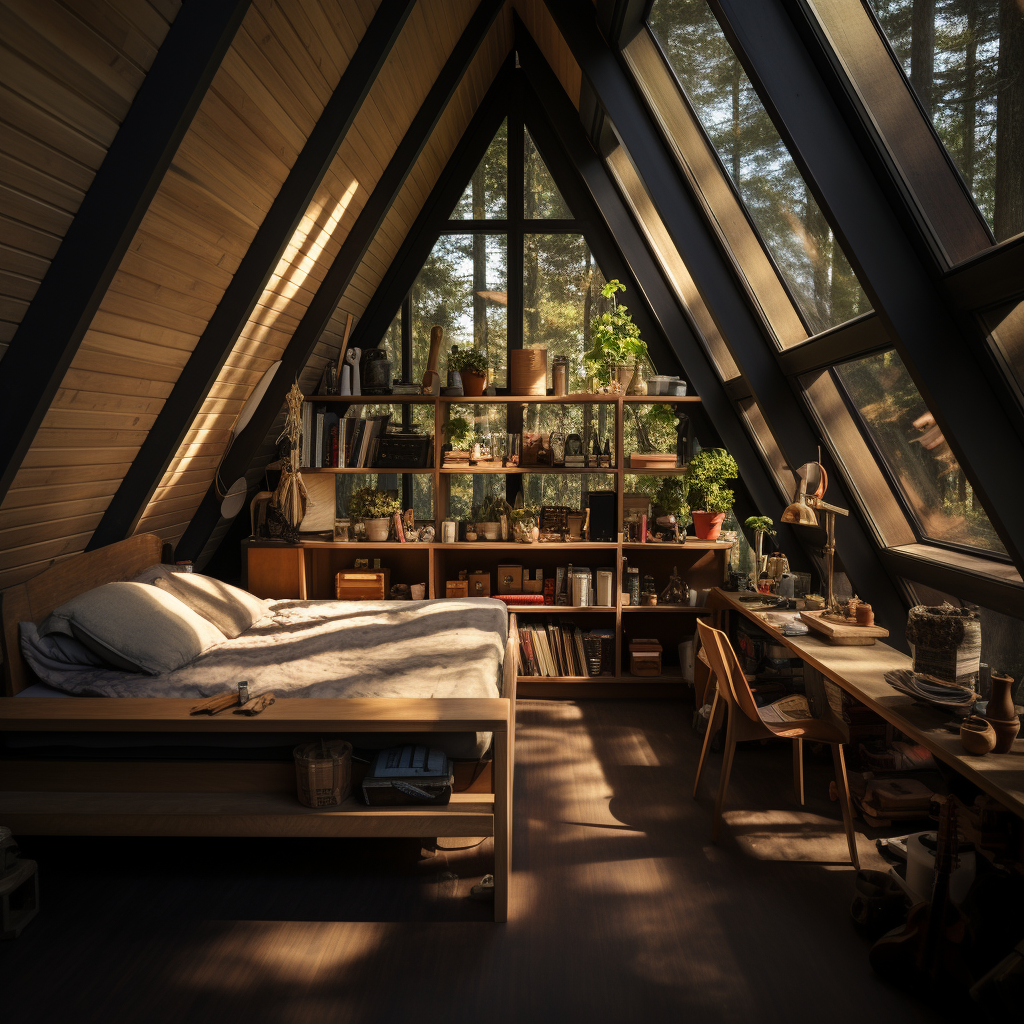 林间小屋二楼卧室-19