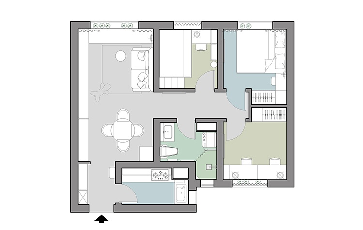 55㎡小户型重拾复古味，让家处处透露精致和浪漫-29