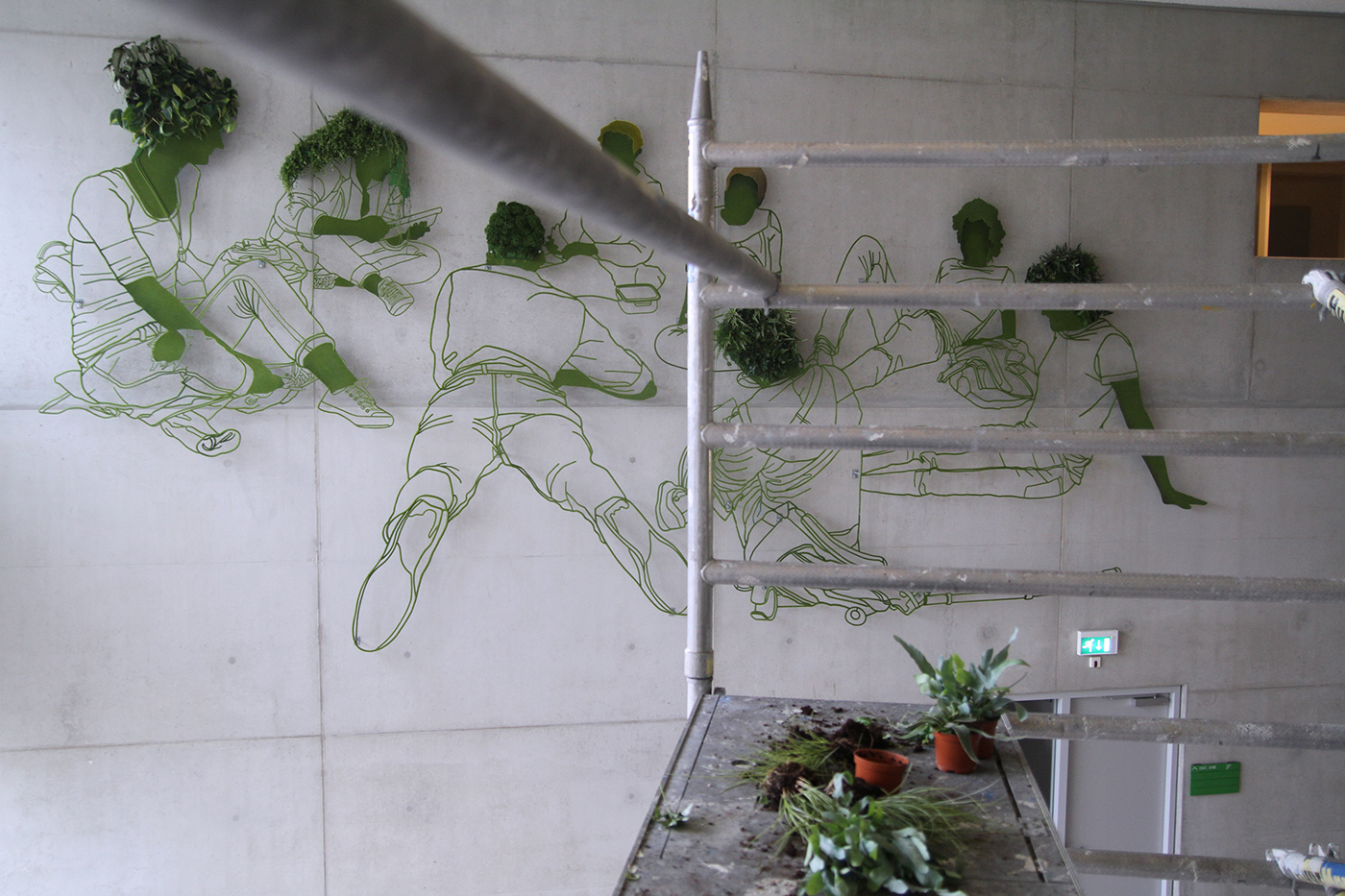 "Grow" 大学公共艺术装置 | 植物与钢铁的共生成长-7