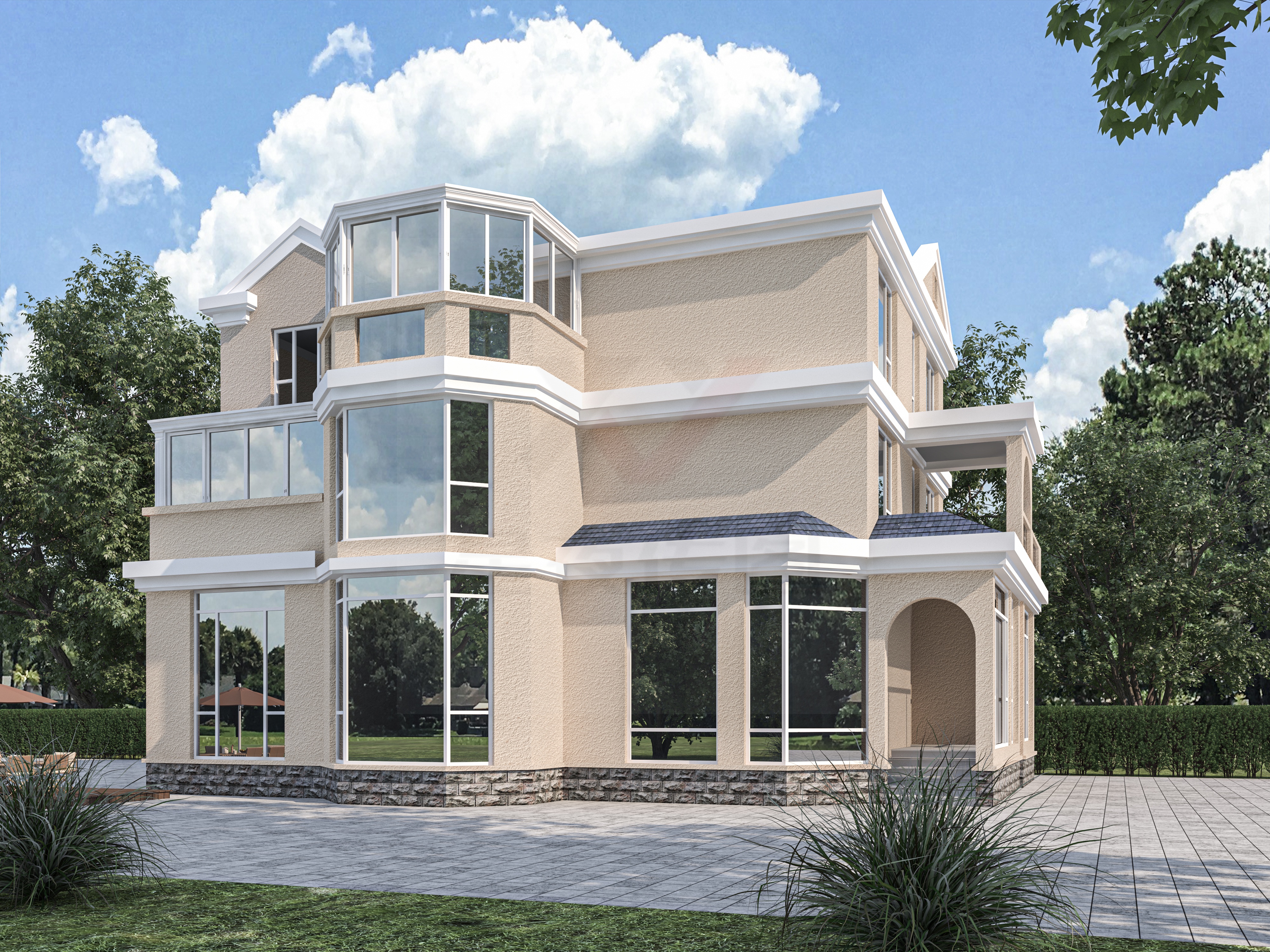 这样的别墅你喜欢吗？别墅效果图-9