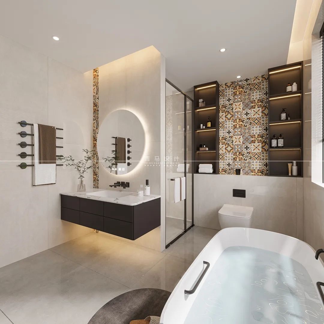 《雁鸣墅语》现代轻奢联排别墅丨青马别墅设计-33