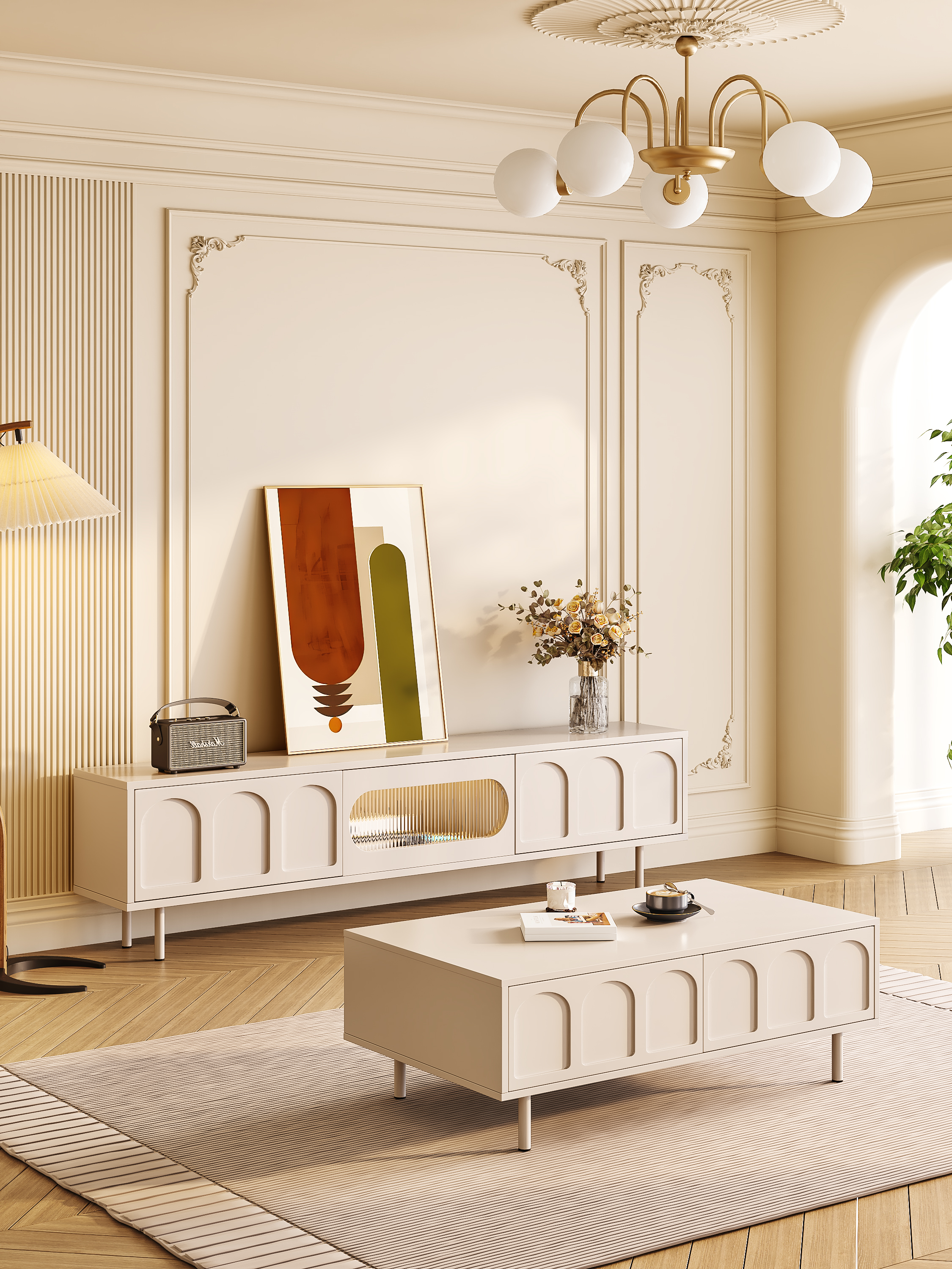 电商法式电视柜茶几图表现-3