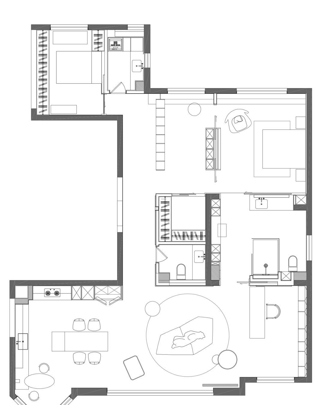 几何交叠丨中国大连丨民舍制作空间设计-14