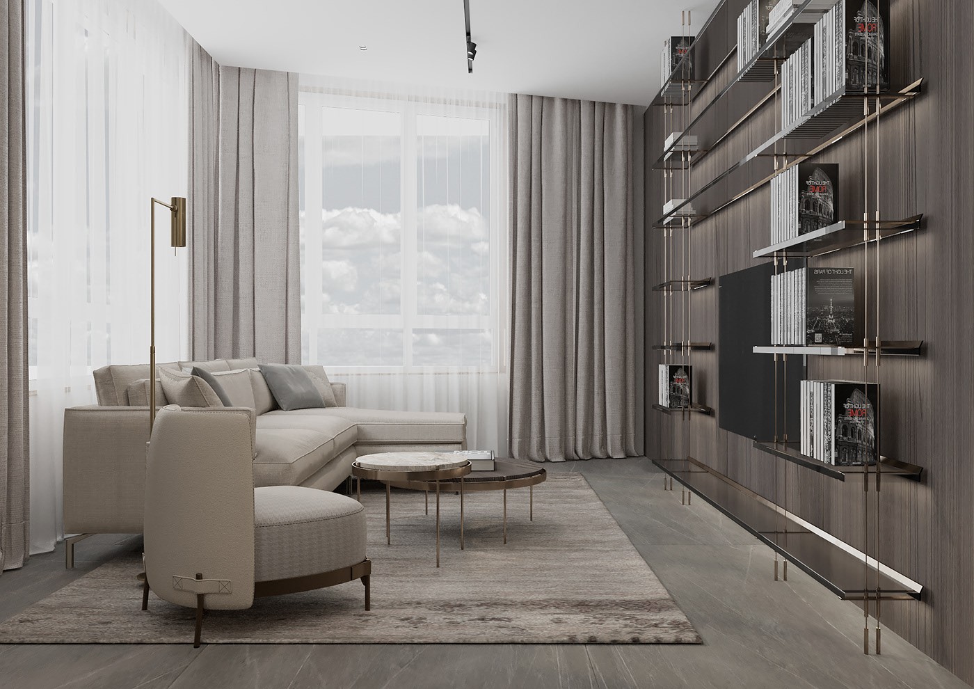 原木与灰色 打造出精致舒适的住宅-2