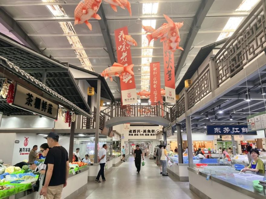 农贸市场设计案例|老旧钢棚市场的蝶变重生,杭州西兴市集解锁国风古韵之美-135
