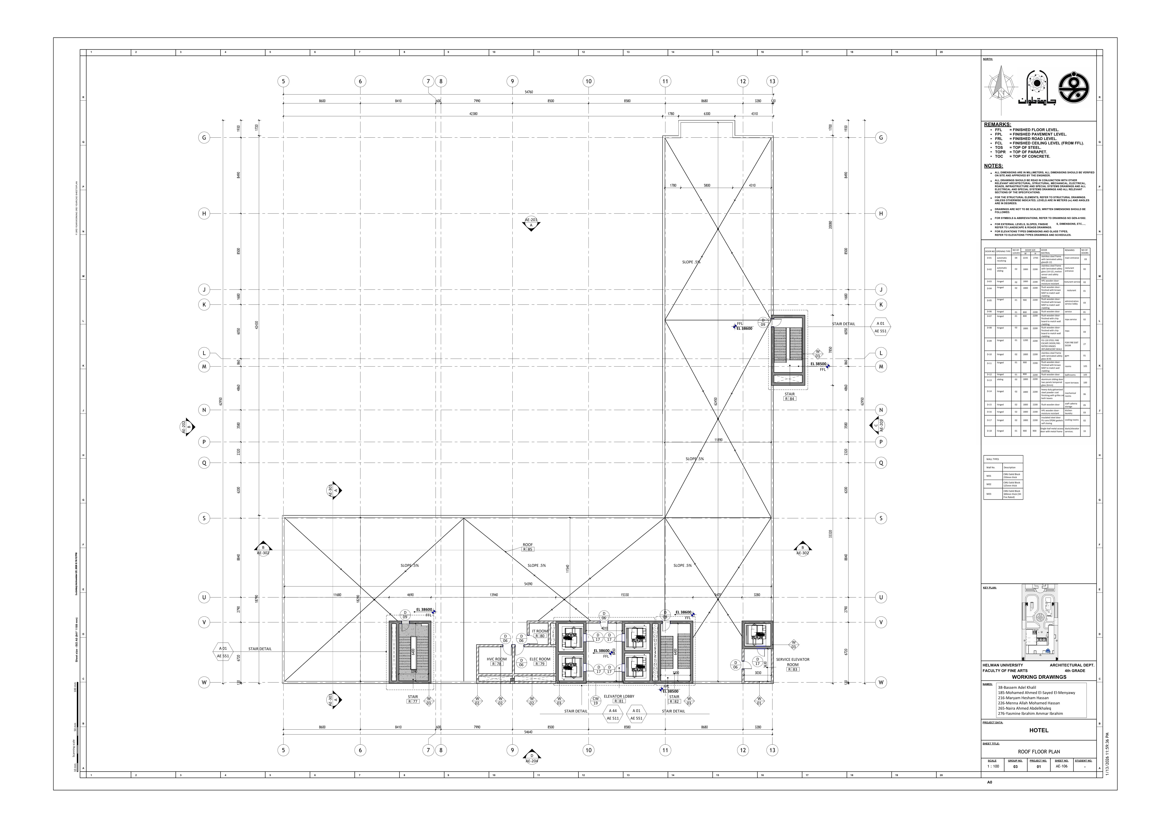 Blue Hotel | 3-Star Hotel Working Drawings-12