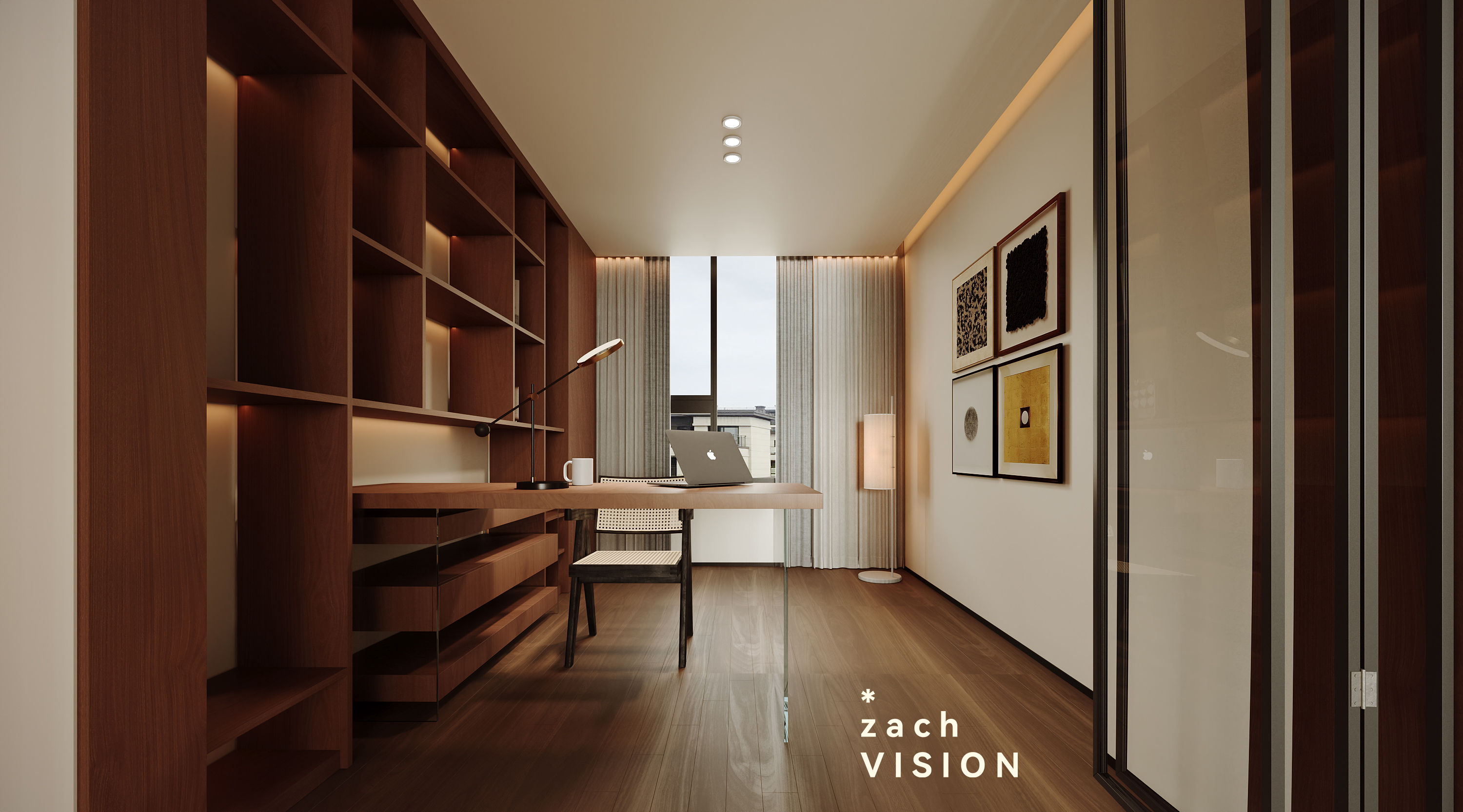 现代奶油风平层-19