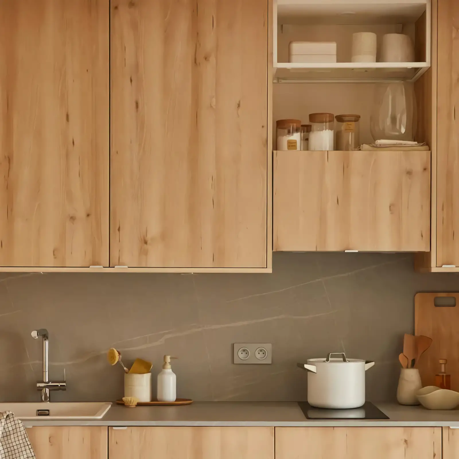 小空间,大设计 | 完美融入客厅的迷你厨房-11