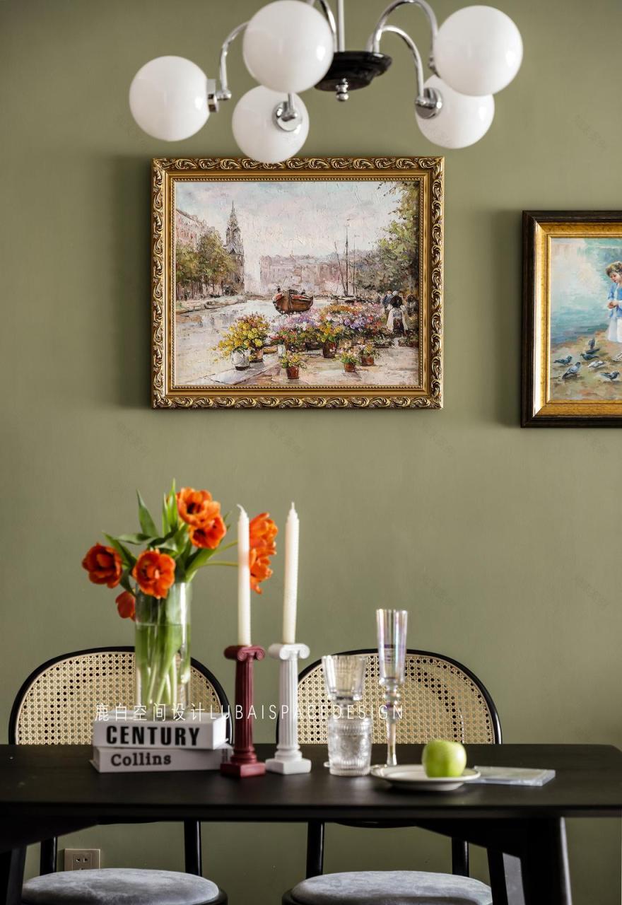 96㎡复古风精装房丨鹿白空间设计-21