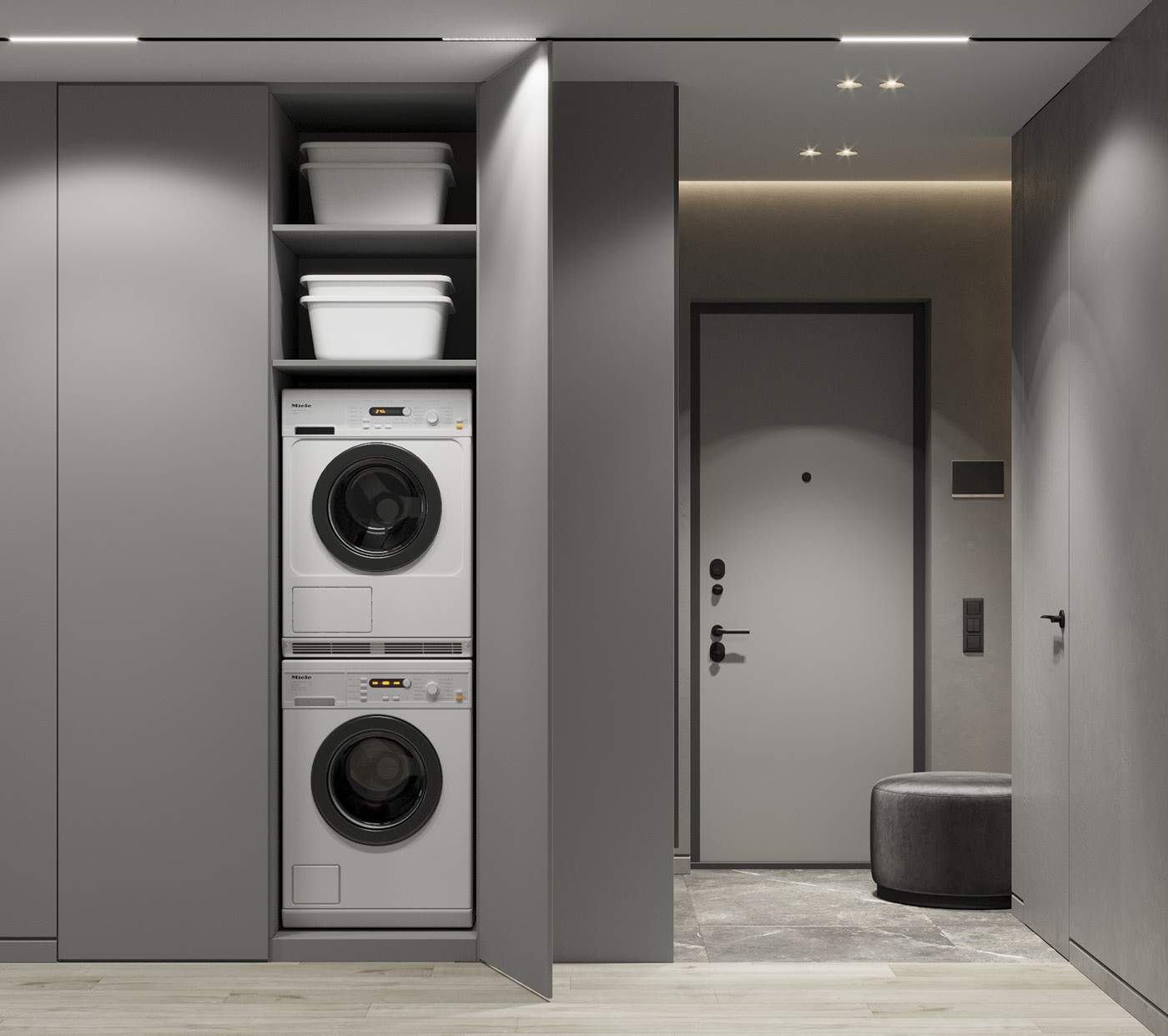 高级灰色系小空间公寓设计 超精致-2