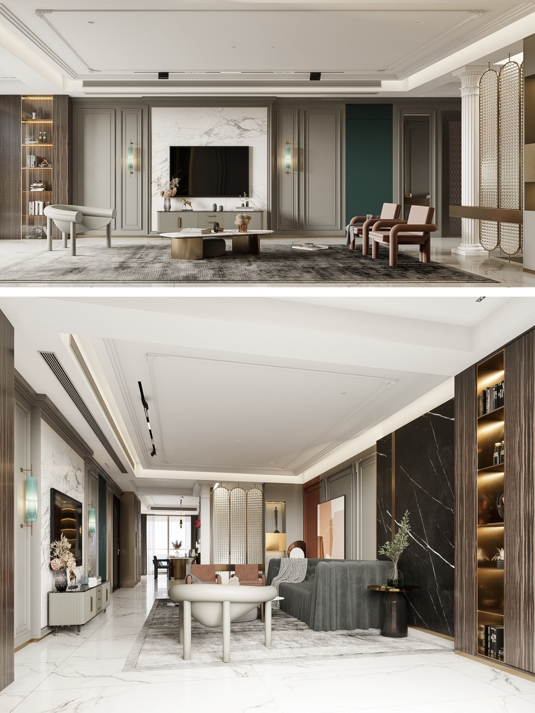 现代法式轻奢别墅设计,洛丁山的记忆-11