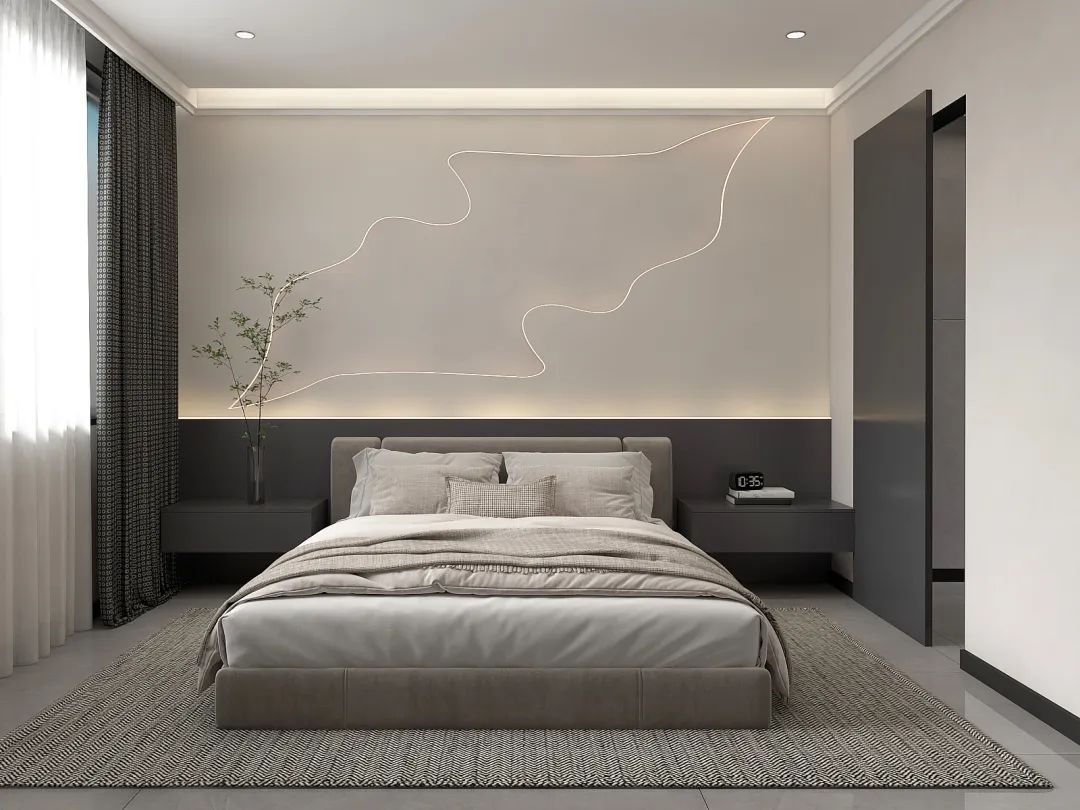 暗调现代风婚房设计丨袁驰-45