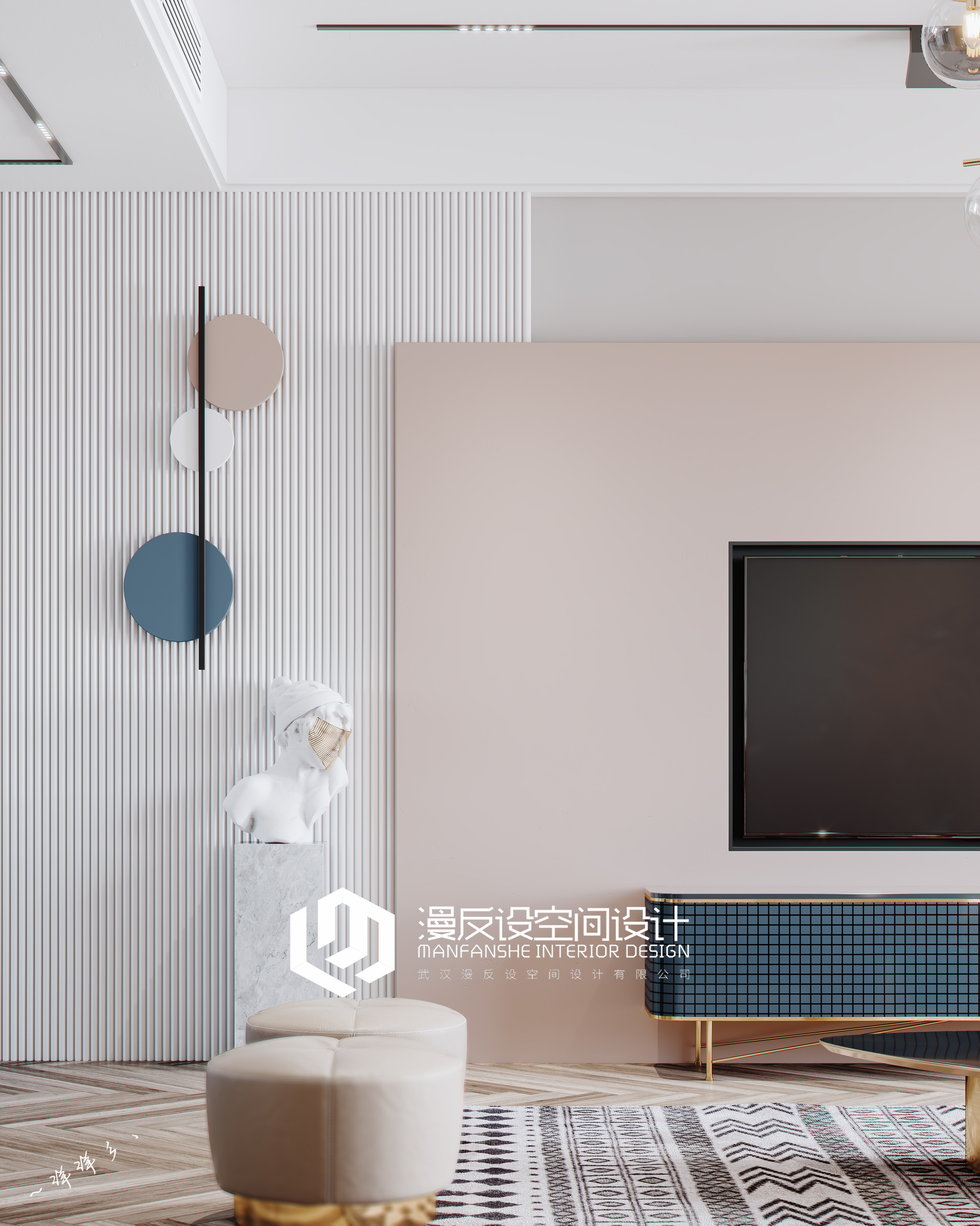 "VR 技术呈现现代轻奢客厅设计魅力"-9