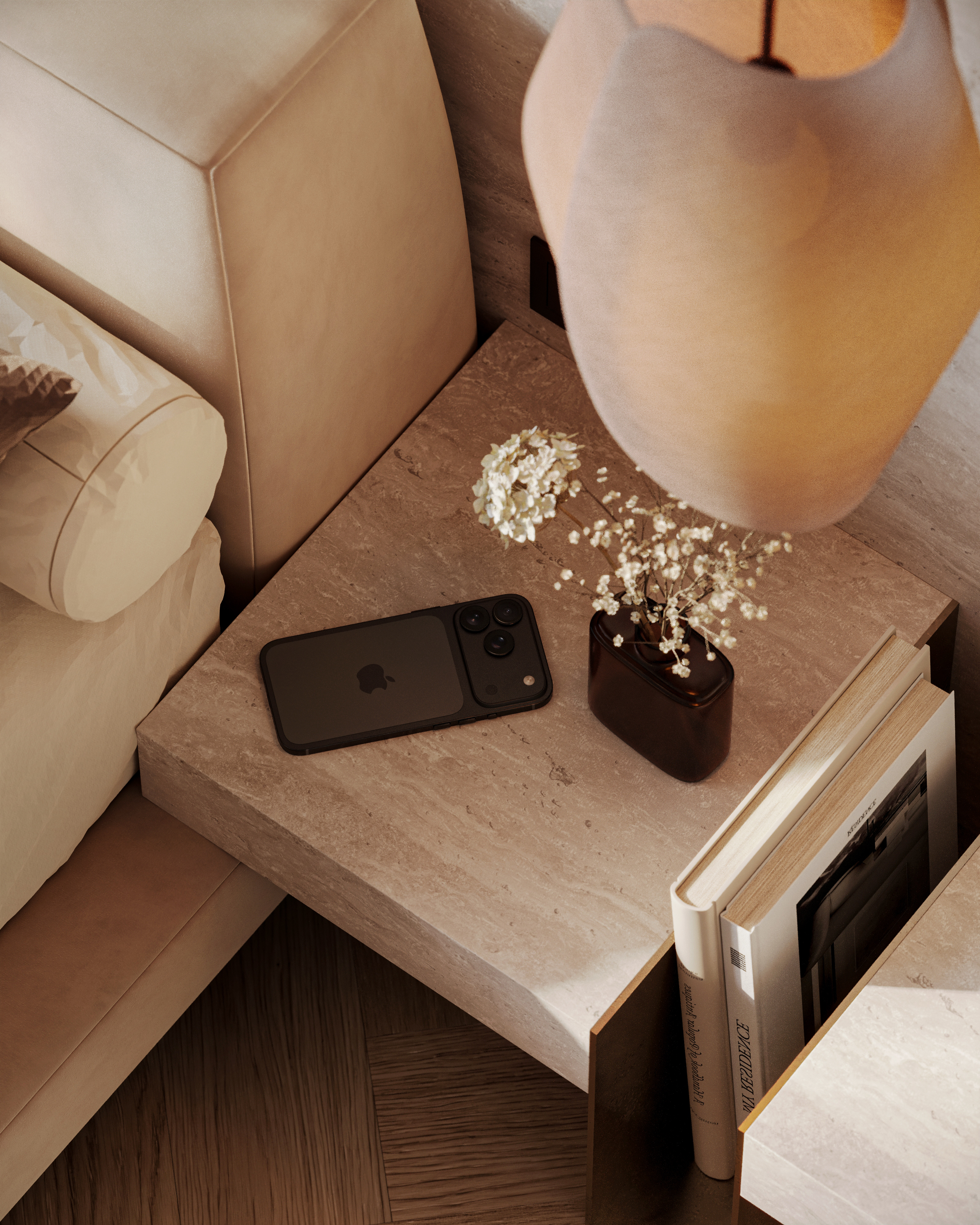 柔和简约主义·卧室设计丨Mahmoud Adel-4