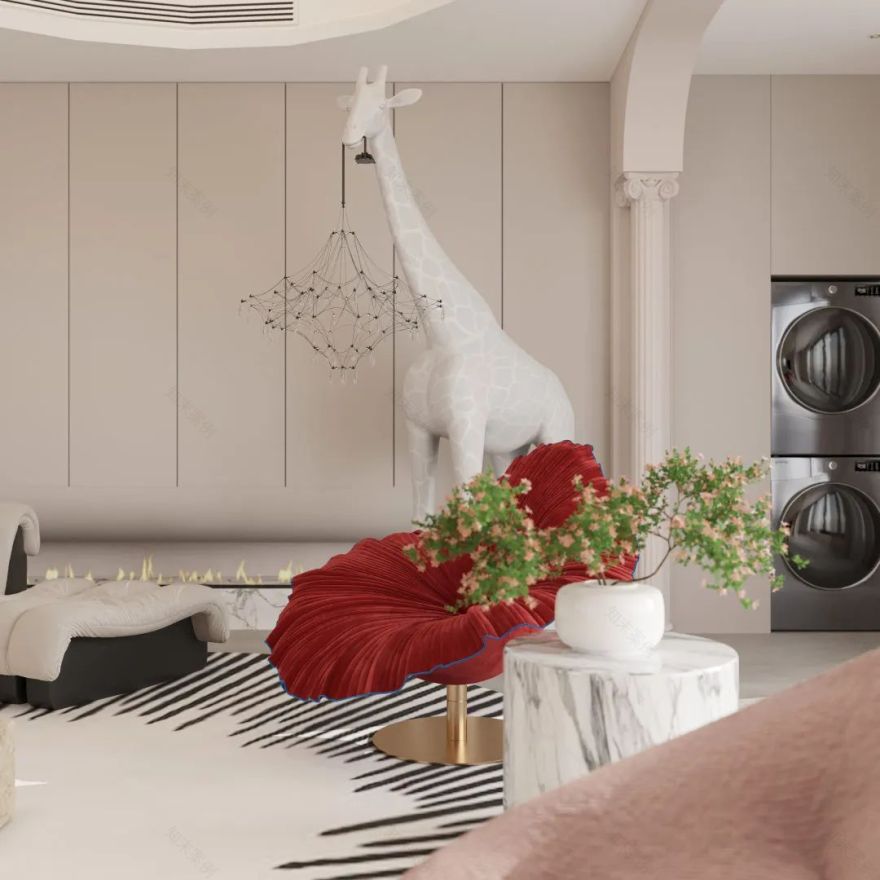 方案 | YJD:天风云墅305㎡,奶油轻法式!-1