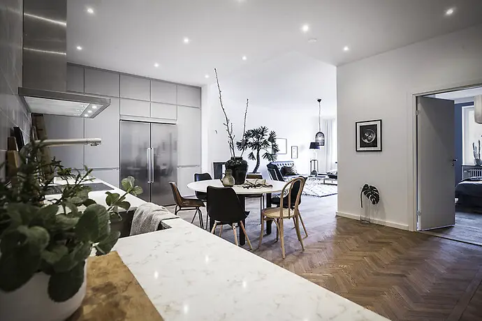 瑞典 110 平米老建筑里的现代魅力-6