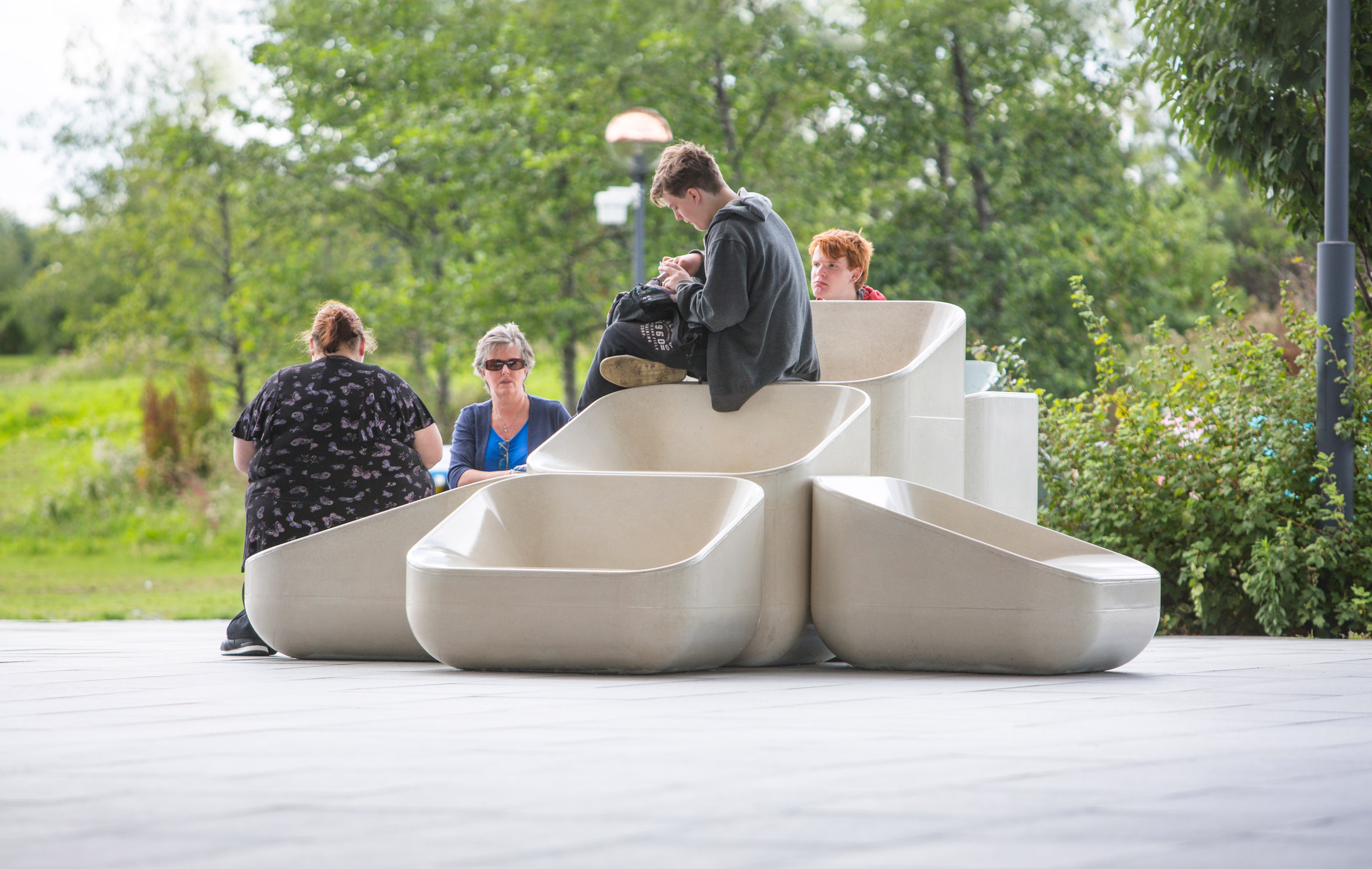 Raw Edges creates concrete armchairs for Greenwich Peninsula-8