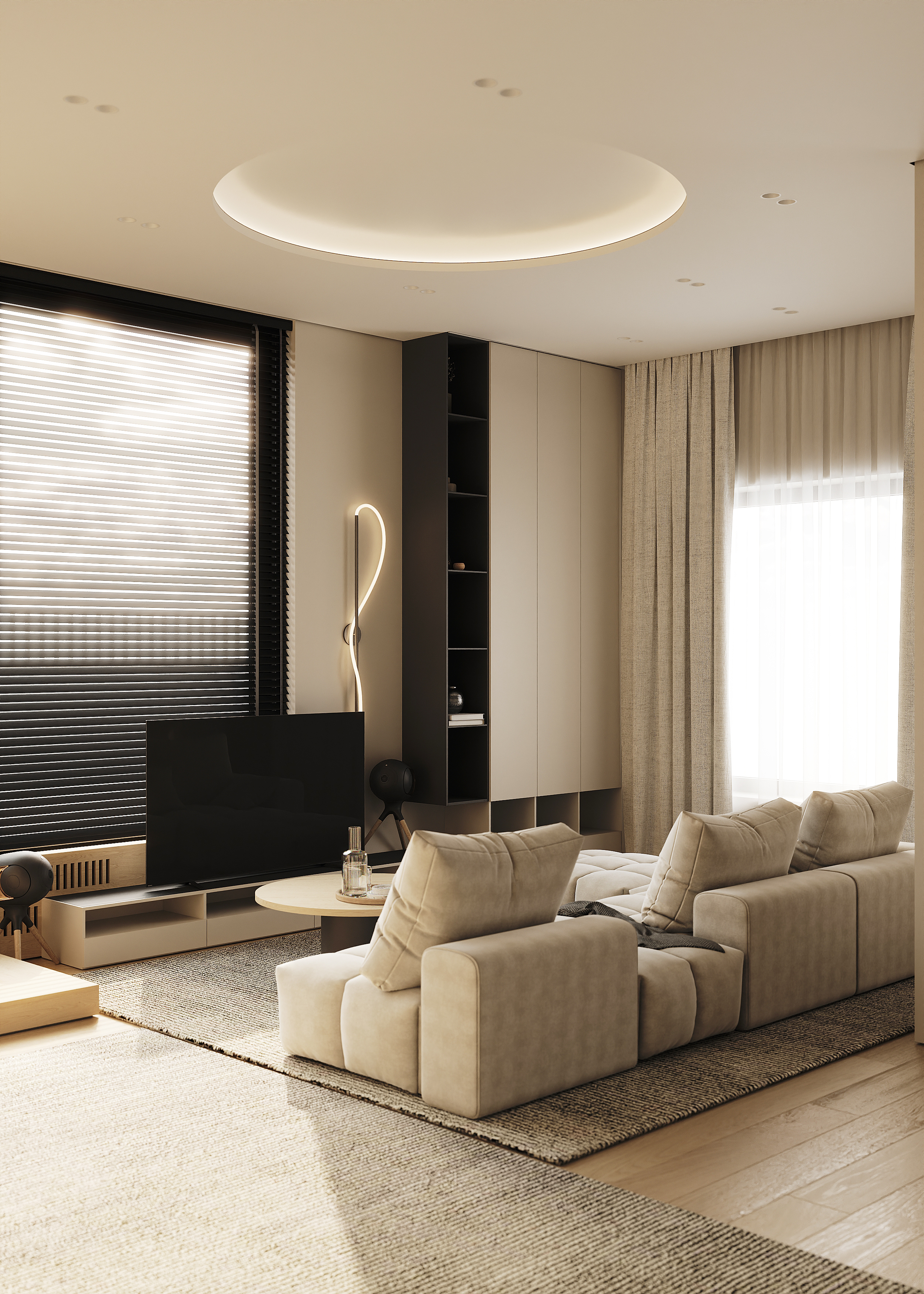 Интерьер 2х комнатной квартиры, 60 м2, джапанди-2