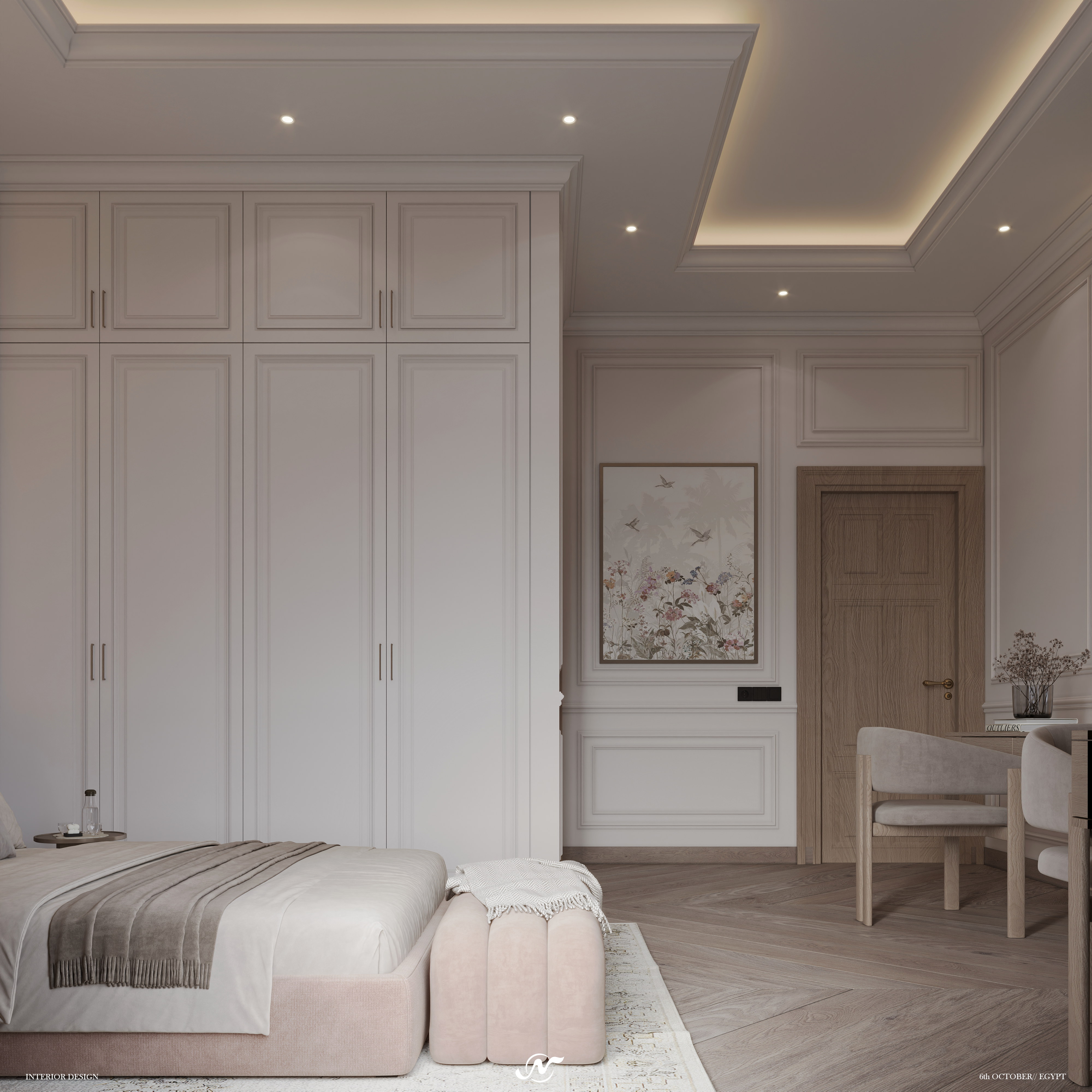 新古典风格卧室丨Yasmine El  Dragieny-10