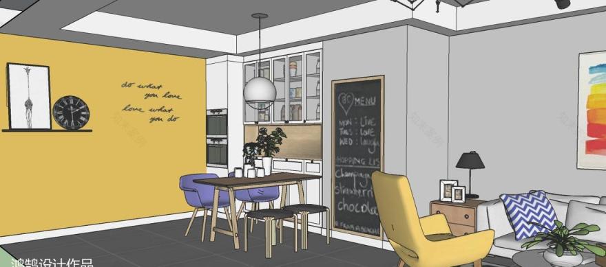 梦幻北欧风 Sunshin | 紫灰优雅,黄色明亮-19