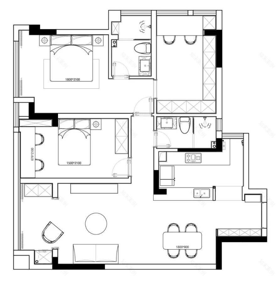 美式轻奢,打造精致优雅的三口之家-16
