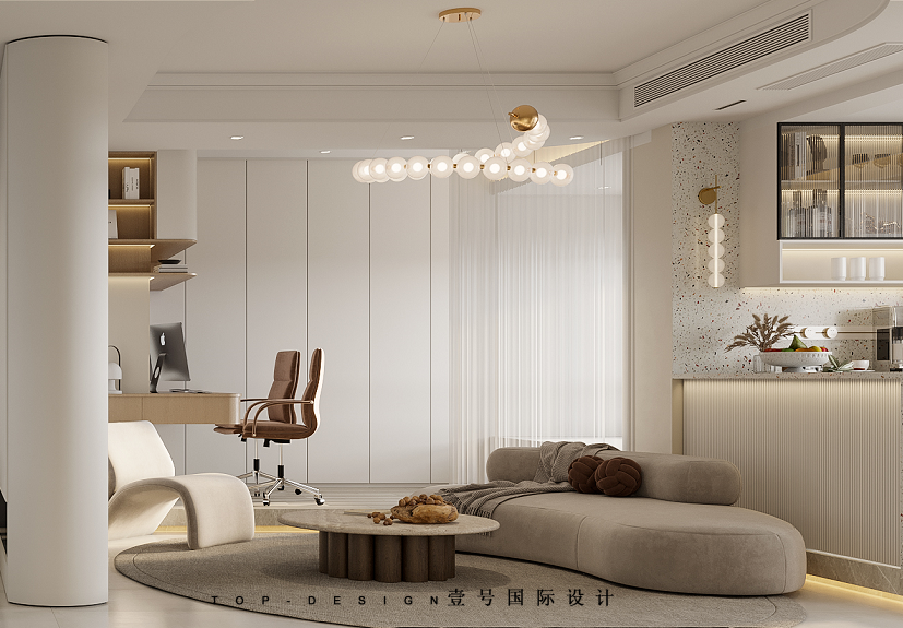 马桥小区奶油轻奢风设计丨壹号国际居奥装饰-11