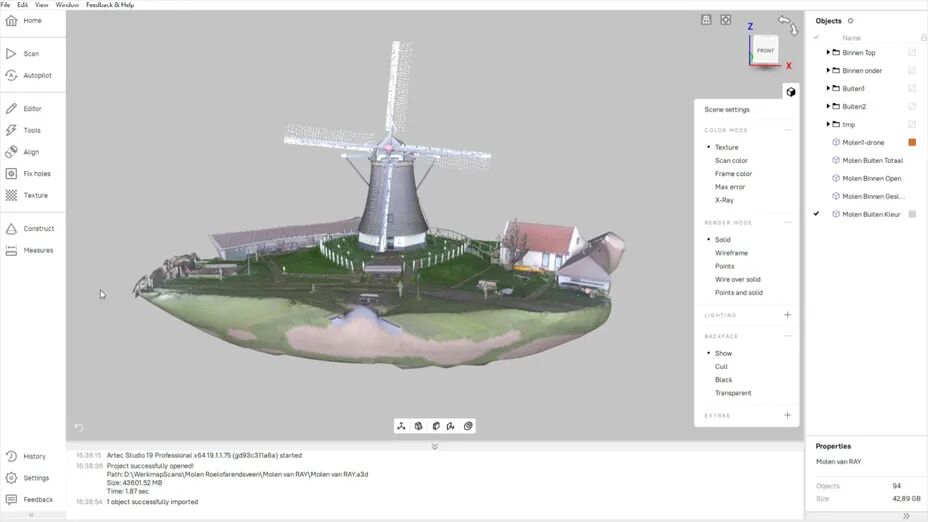 构建荷兰风车数字孪生，轻量3D模型精准基建修复-97