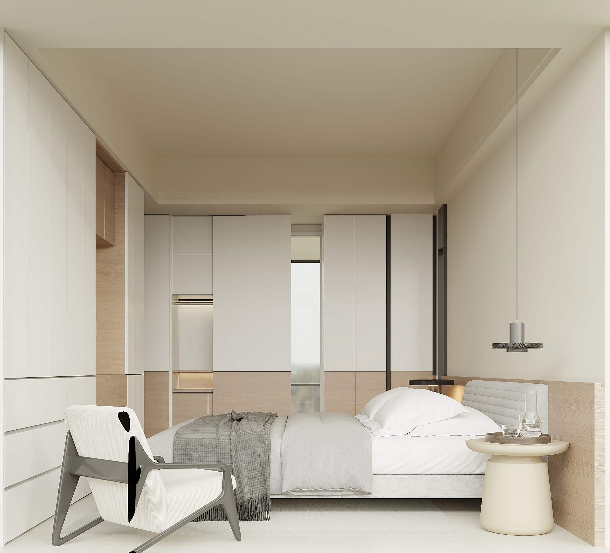 现代奶油风住宅设计-精装房改造项目-14