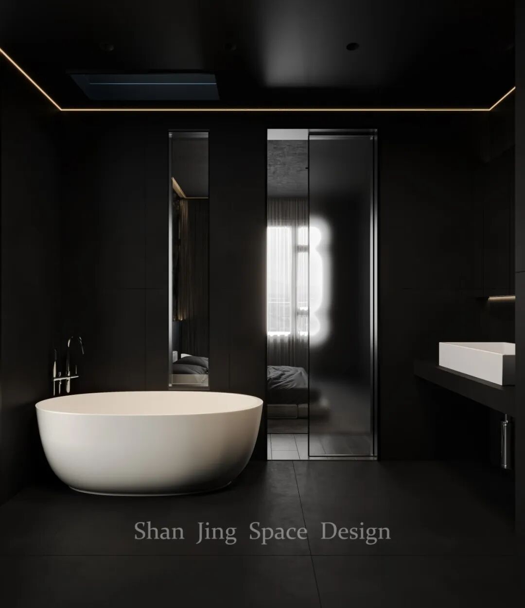 山境空间新案 |暗黑之境 |享受纯粹的墨色空间-95