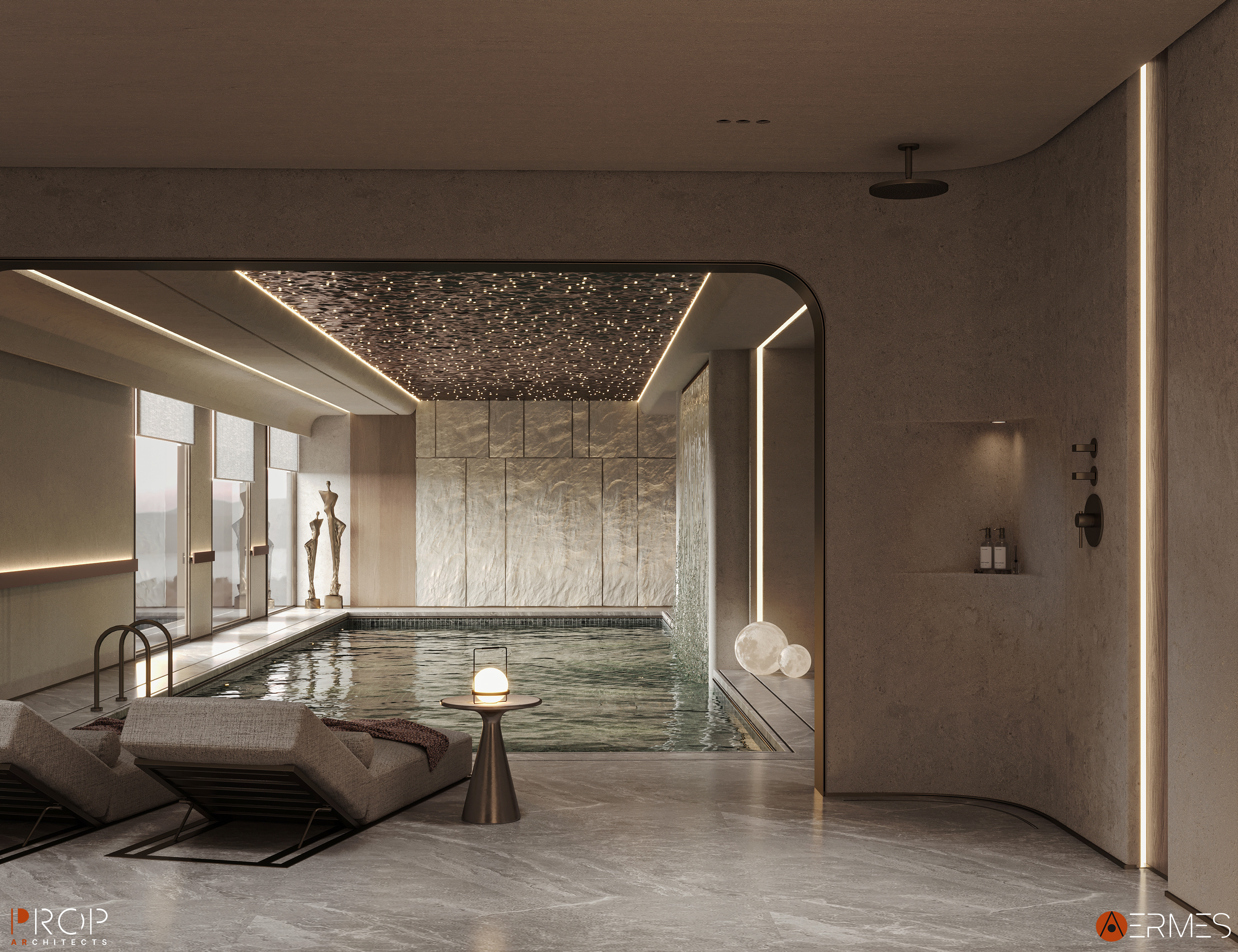 豪华泳池丨沙特阿拉伯丨PROP & AERMES ARCHITECTS-11