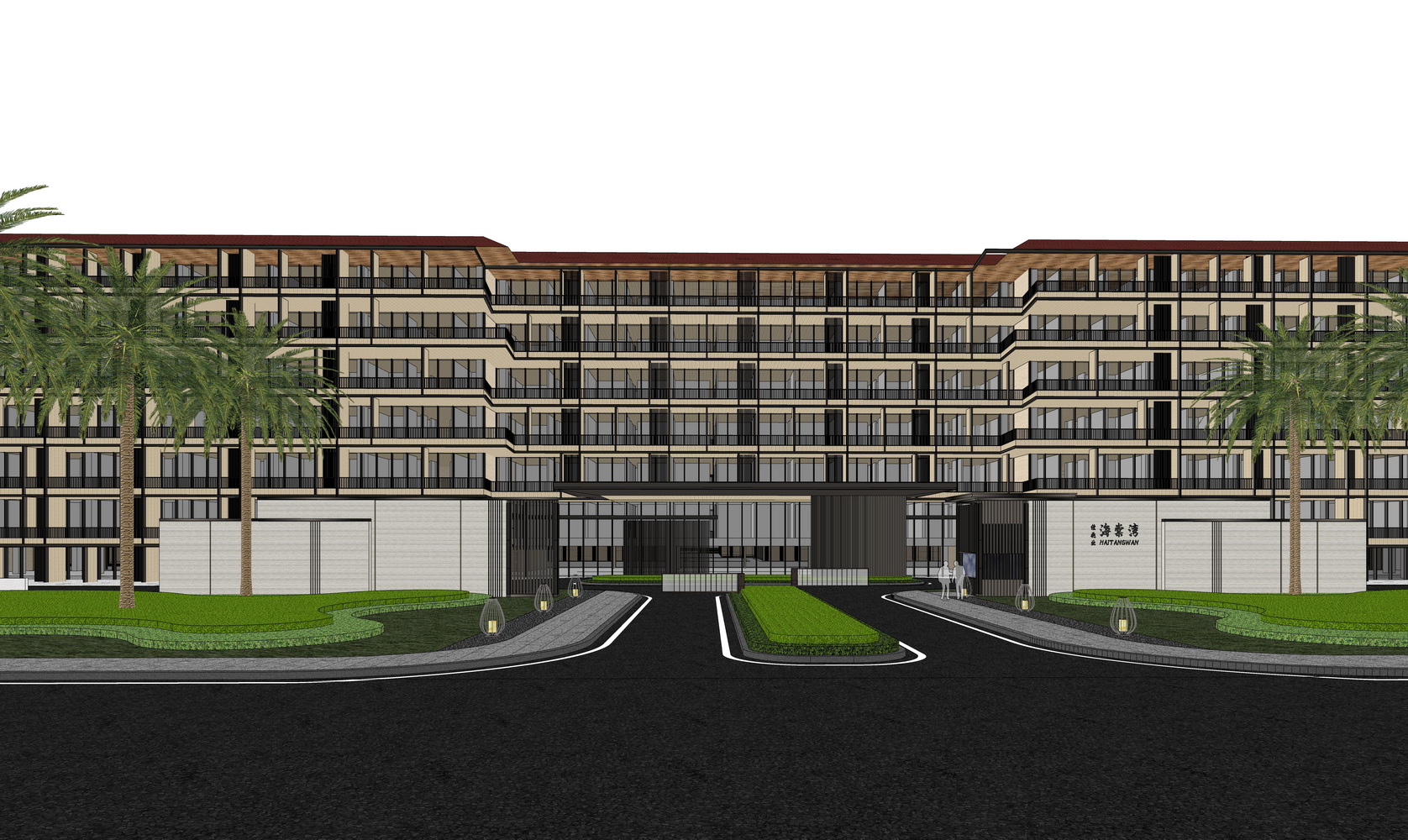 海棠湾酒店SU模型-1