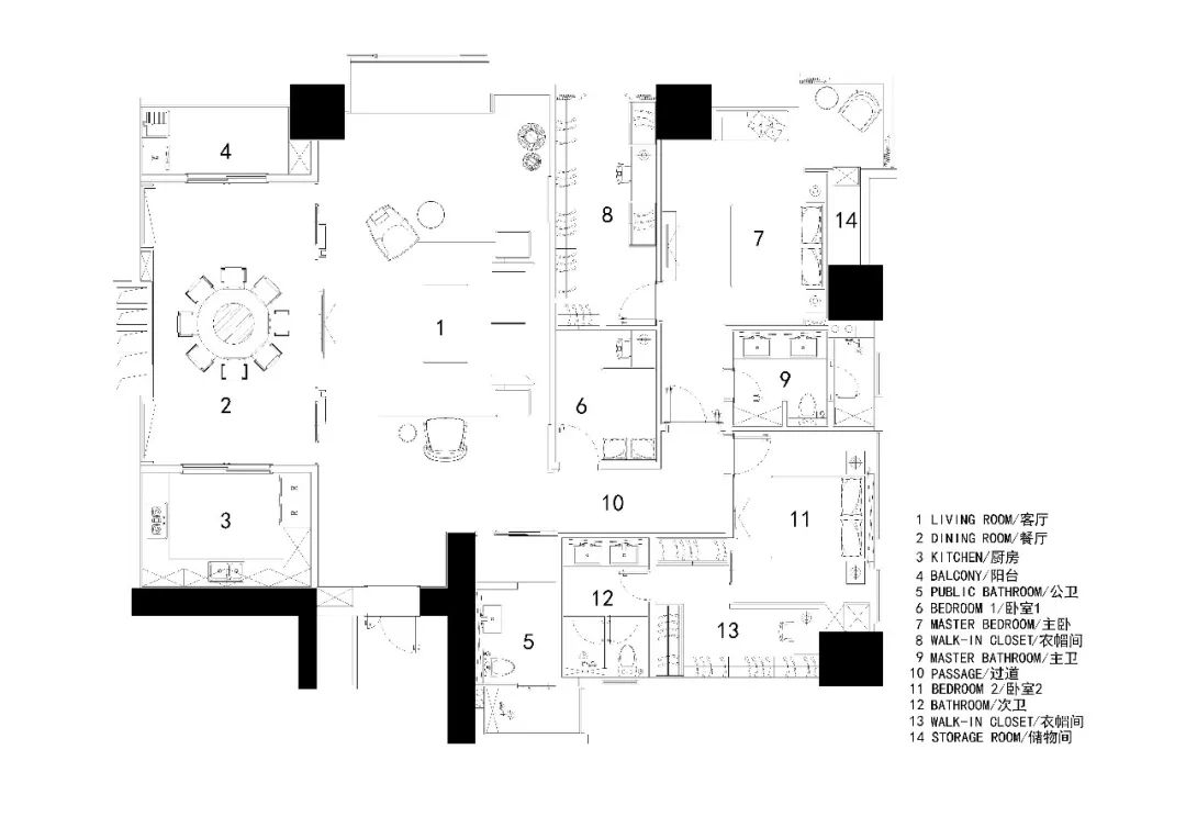 深圳天海豪景苑 C 户型东方轻奢美学住宅改造-49