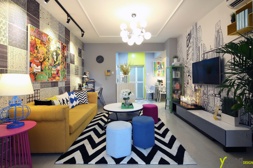 漾设计Young Design|交换空间—《炫彩波普》-19