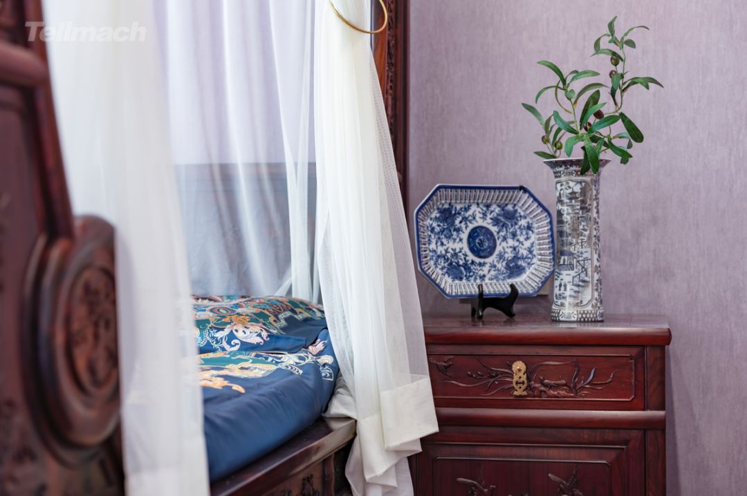 红木家具引导的空间重构,解锁 180㎡联排别墅中式生活-24