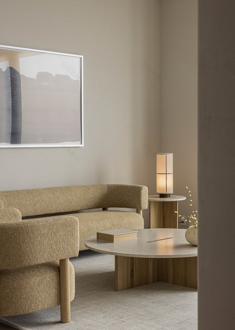 传统现代文化结合的japandi风酒店顶楼寿司餐厅和水疗中心设计-32