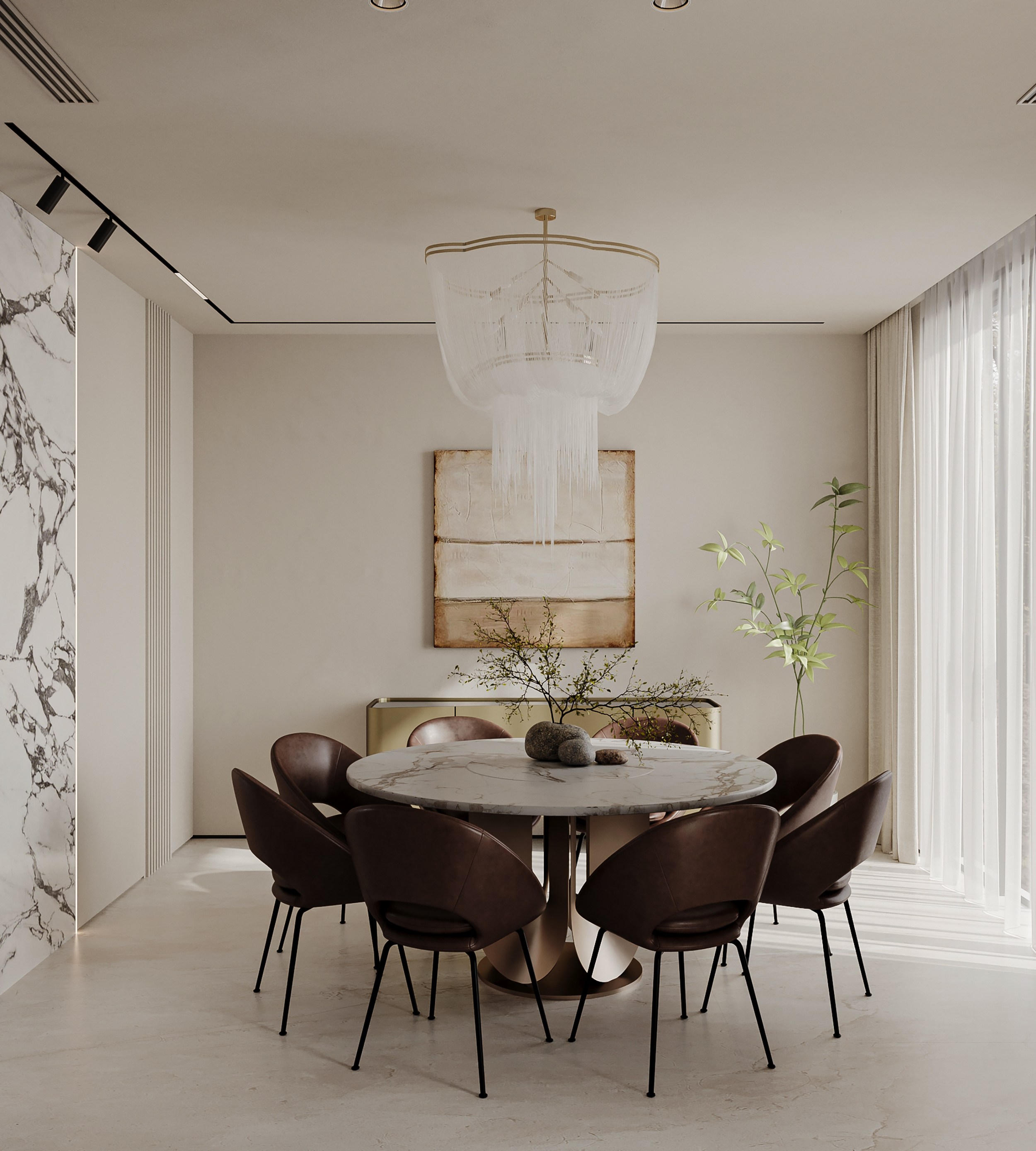 奶油轻奢效果图制作-9