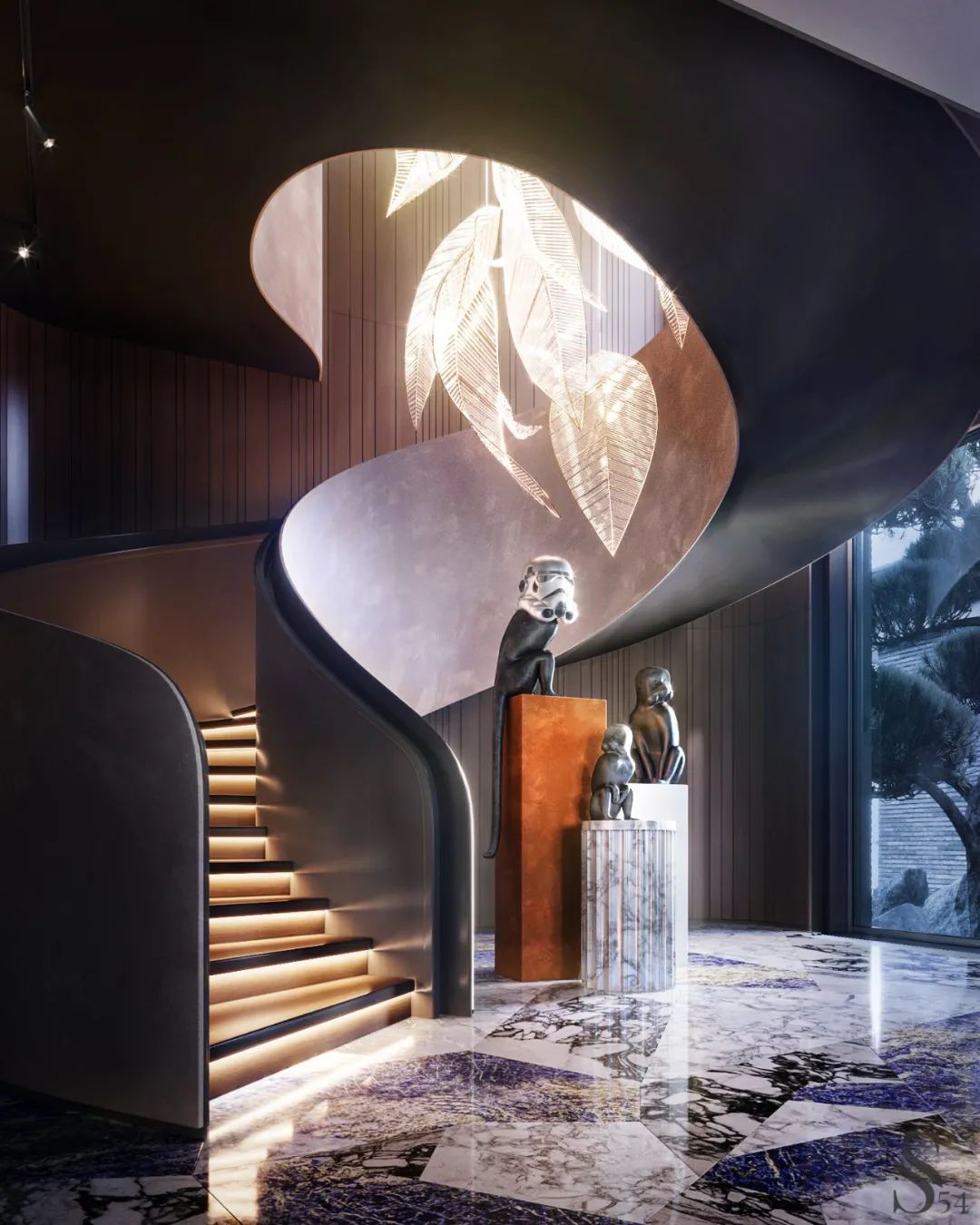 圣彼得堡900㎡森林别墅丨俄罗斯圣彼得堡丨STUDIA 54俄罗斯建筑设计工作室-25